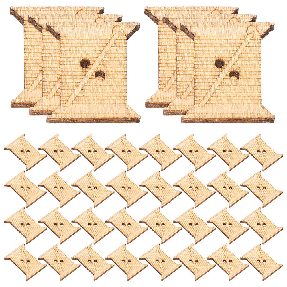 Woodworking Art - 100 Peças de Bobinas de Madeira
