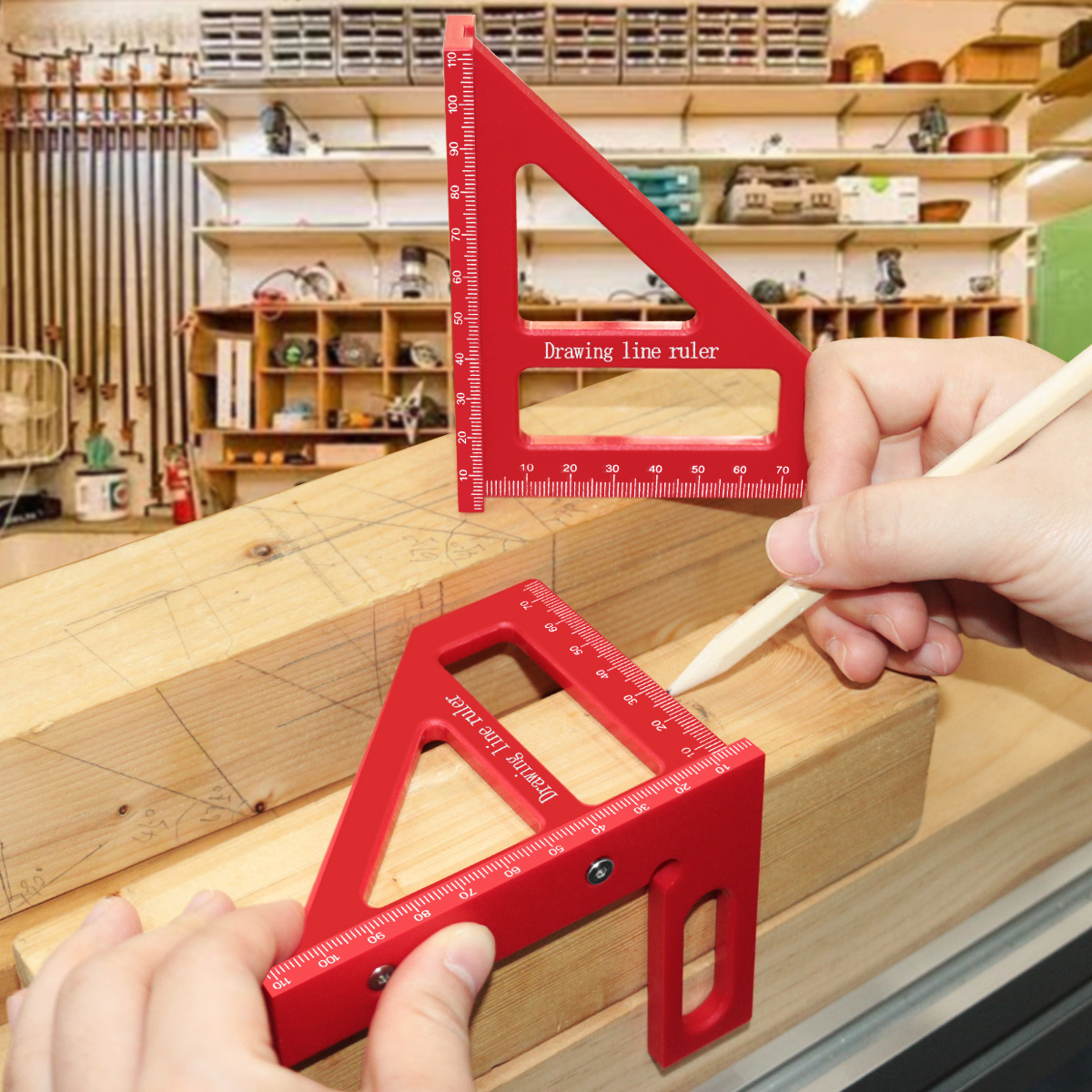 45 ° /90 °   Régua estilo plás - Woodworking Project Plans avaliação e preço