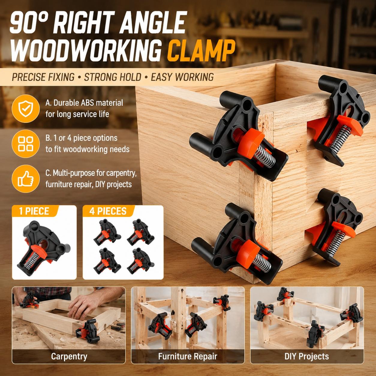 Kit de Grampos de Canto de 90  - Furniture And Woodworking avaliação e preço