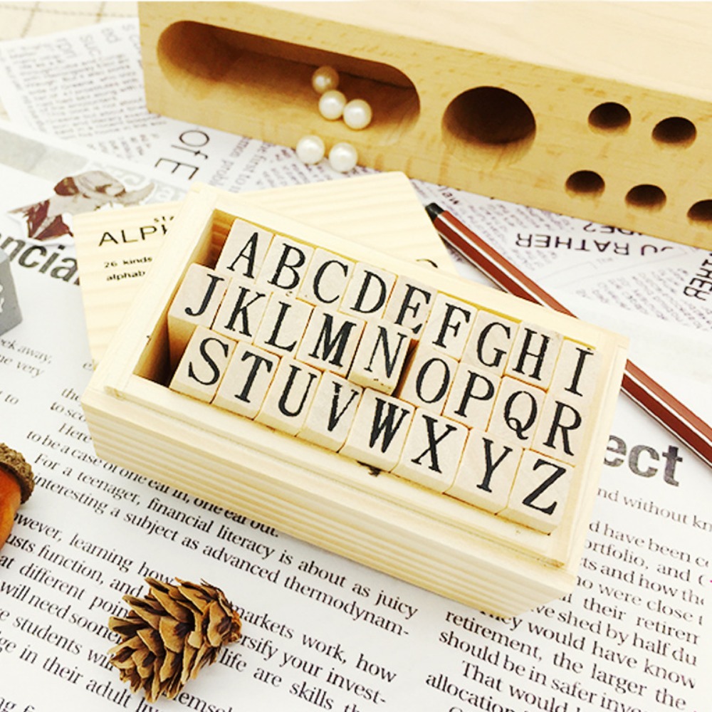 Conjunto de carimbo de alfabet - Woodworking Logos avaliação e preço