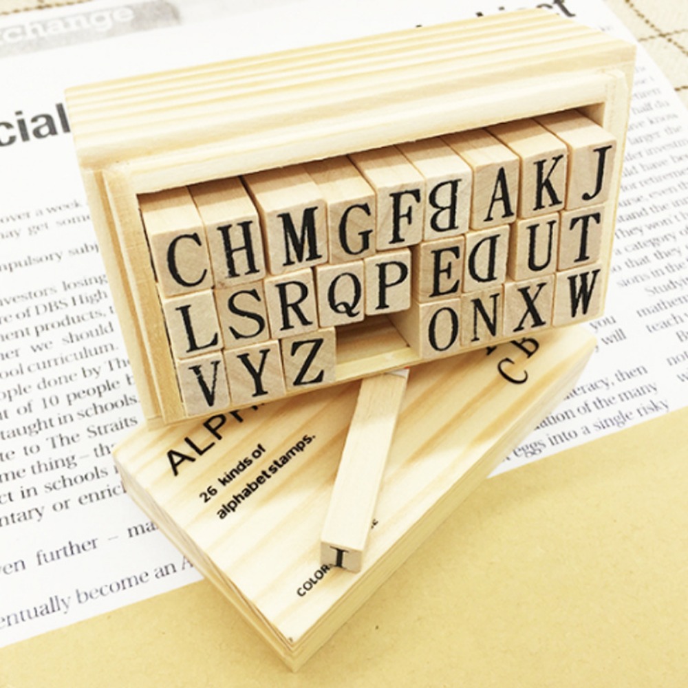 Conjunto de carimbo de alfabet - Woodworking Logos avaliação e preço