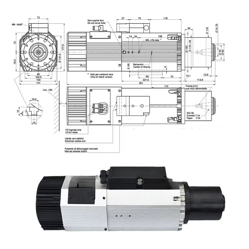 Venda quente 9kw iso30 motor d - Woodworking Machinery For Sale avaliação e preço