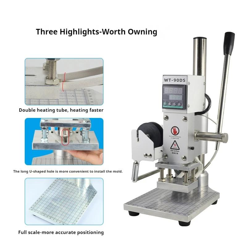 Máquina de carimbo de folha qu - Woodworking Logos avaliação e preço